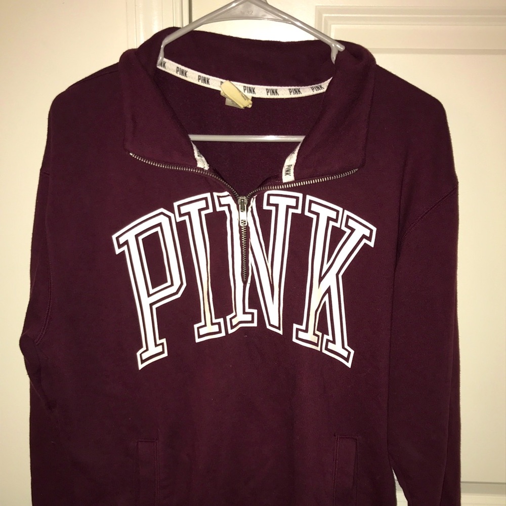 Victoria Secret PINK quarter zip sweat shirt